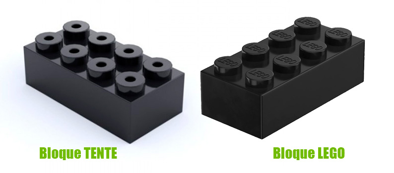 Diferencias entre bloques de LEGO y TENTE